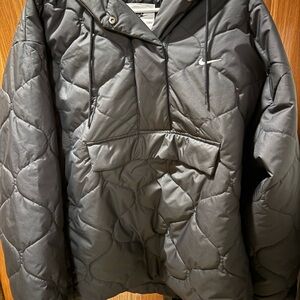 Nike Women's Dark Gray Quilted Puffer Jacket